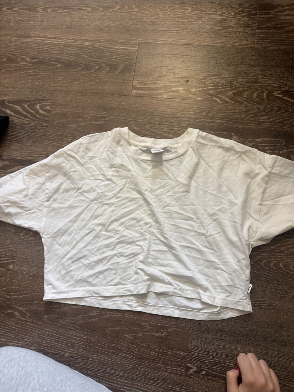 ARITZIA cropped white workout t